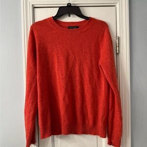 Tahari Vibrant Orange 100% Cashmere Sweater
